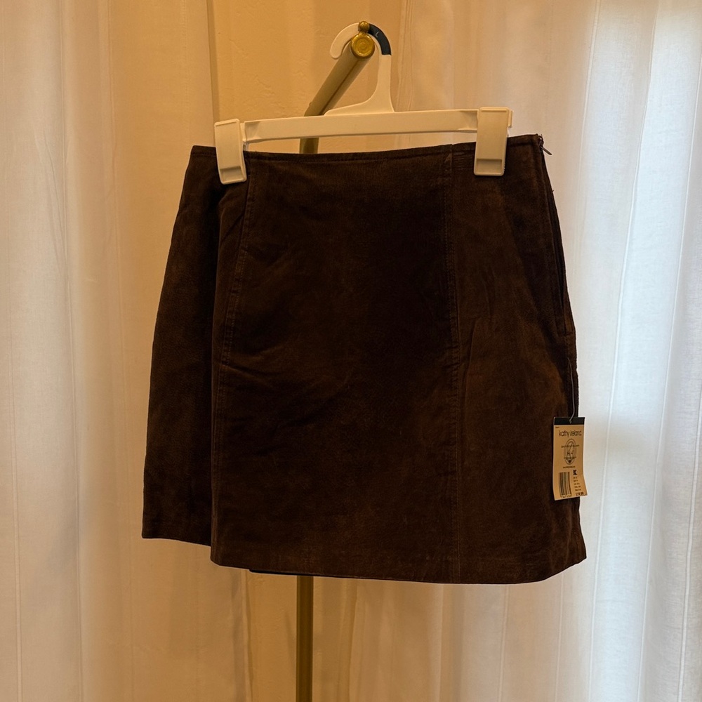 Kathy Ireland Rich Brown Mini Skirt